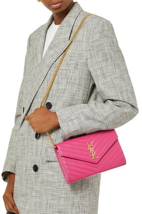 Saint Laurent Cassandre Zincirli Cüzdan - Mor