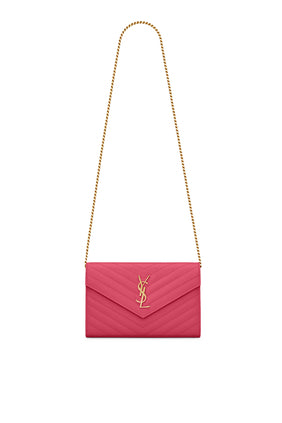 Saint Laurent Cassandre Zincirli Cüzdan - Mor