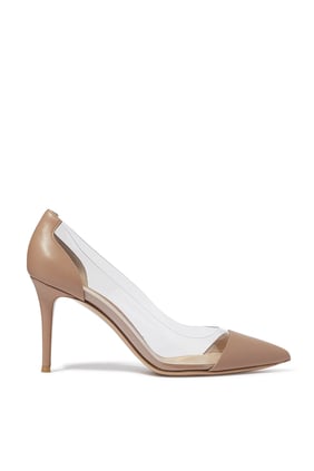 Plexi 85 Topuklu Ayakkabı - Bej