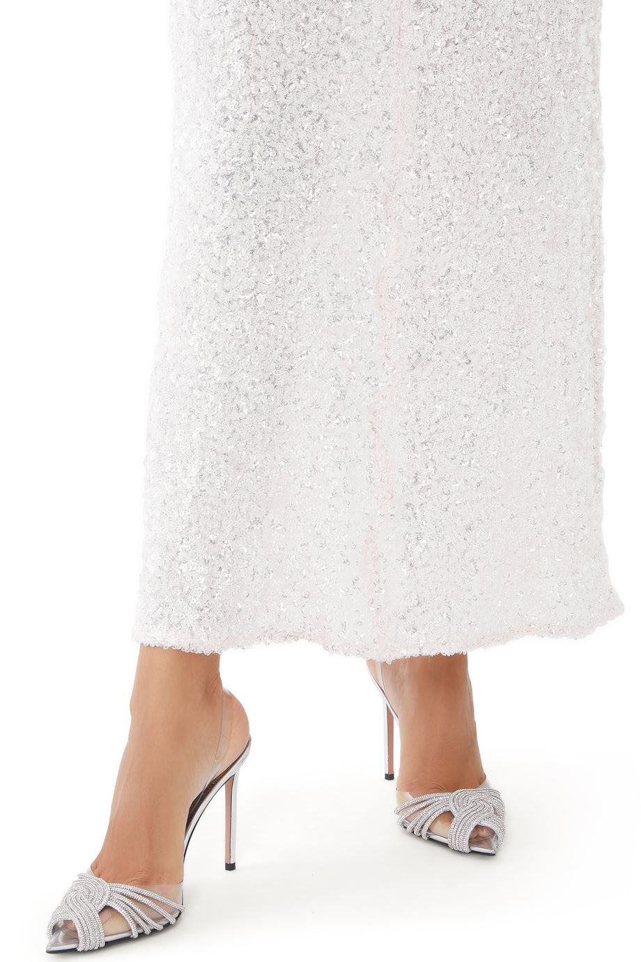 Gatsby 105 Kristal Topuklu Ayakkabılar - Gümüş