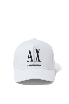 Armani Exchange AX Logo Beyzbol Şapkası - Beyaz / Siyah