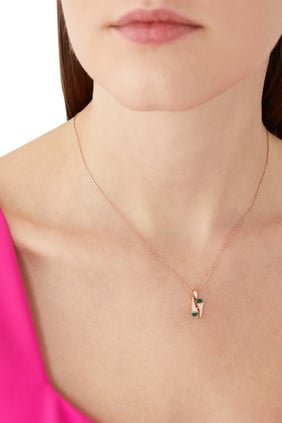 Cleo Huggie 18K Sarı Altın ve Elmas Kolye