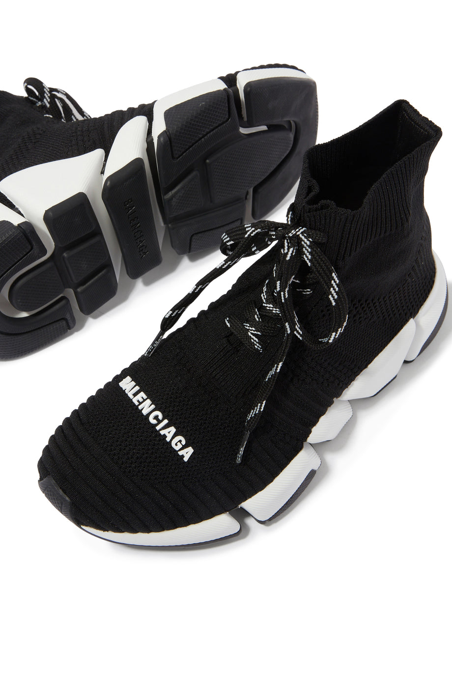 Balenciaga Speed 2.0 Bağcıklı Geri Dönüşümlü Triko Spor Ayakkabı