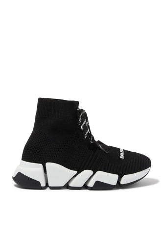 Balenciaga Speed 2.0 Bağcıklı Geri Dönüşümlü Triko Spor Ayakkabı