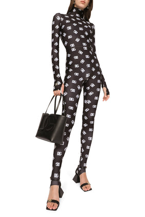 Küçük DG Logo Alışveriş Çantası - SİYAH