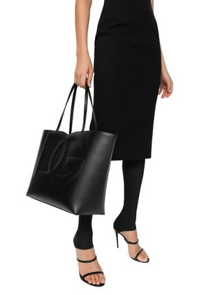 Orta Boy Dana Derisi DG Logo Alışveriş Çantası