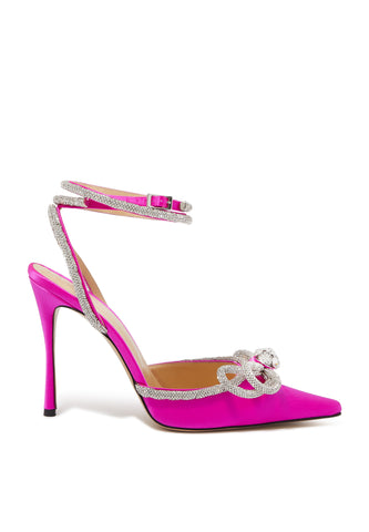 Çift Kurdele 110 Saten Topuklu Ayakkabı