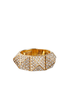 Swarovski® Kristalli Metal Rockstud Yüzük