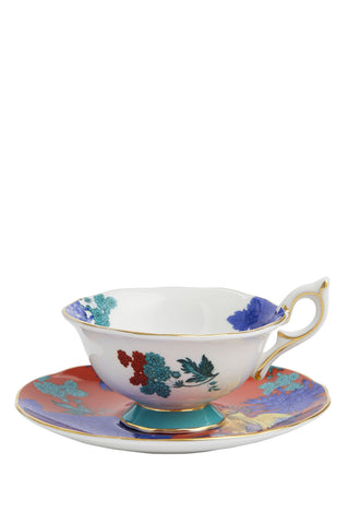 Wonderlust Altın Papağan Çay Fincanı ve Tabağı
