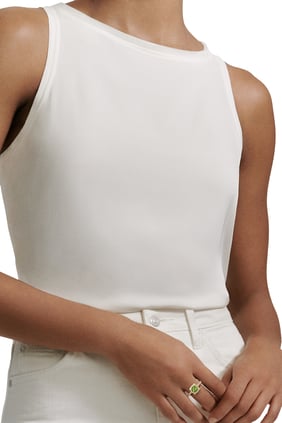 Petite Chatelaine Yüzük, 18 Ayar Sarı Altın, Peridot ve Elmaslarla