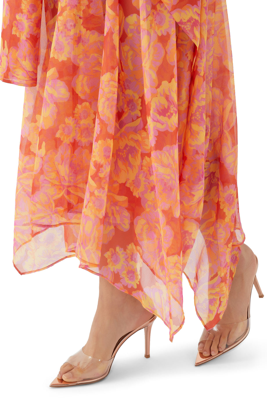 Elle 85 Pleskli & Metalik Deri Mules - Rose Gold