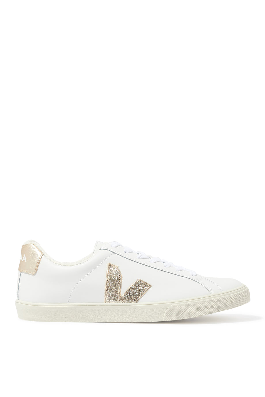 VEJA Esplar Deri Platine Sneakers - Beyaz / Metalik