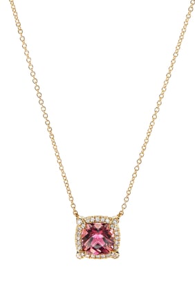 Chatelaine Küçük Pembe Turmalin Kolye