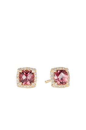 Petite Chatelaine Pembe Turmalin Küpe