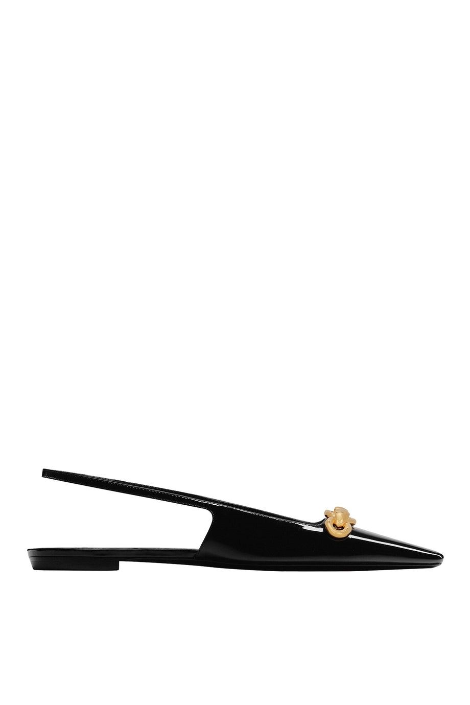 Şık Deri Slingback Balerin Düz Ayakkabı