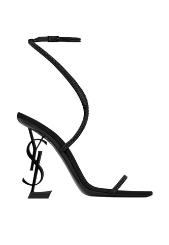 Yıldız Tasarım Rhinestone Detaylı Krepe Saten Sandalet