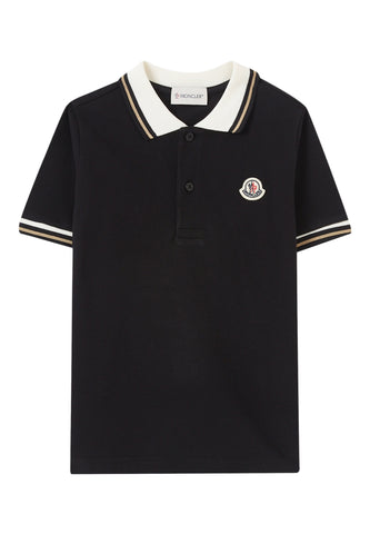 Çocuk Logo İşlemeli Kısa Kollu Polo Tişört