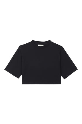 LouLou Studios Kısa Kollu Cropped Tişört - Siyah