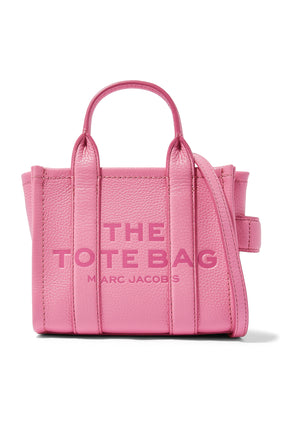 Kadınlar İçin Pembe Deri Mini Tote Çanta