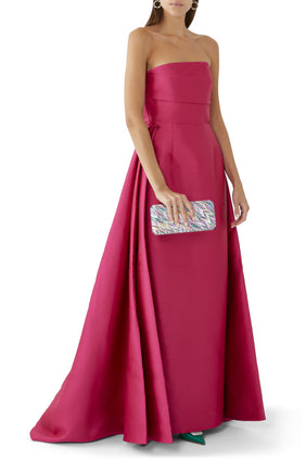 Tiffany Straplez Maxi Elbise - Pembe