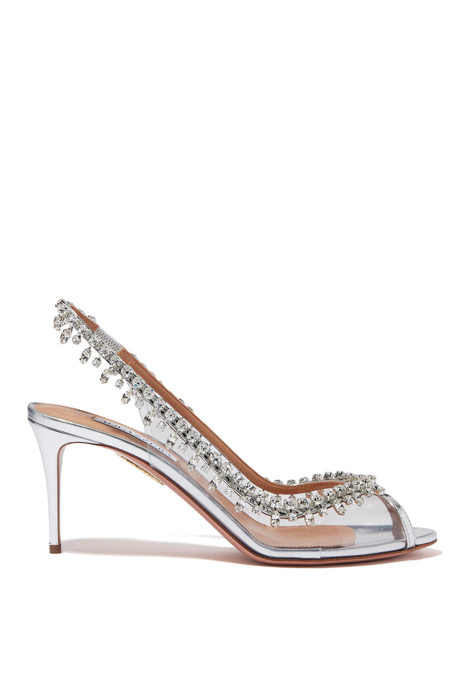 Temptation 75 Kristal Detaylı Şeffaf Topuklu Ayakkabı