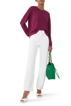 90'lar Tarzı Yüksek Bel Düz Kesim Kot Pantolon