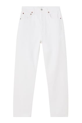 90'lar Tarzı Yüksek Bel Düz Kesim Kot Pantolon