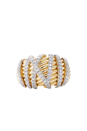 Helena Dome Yüzük, 18K Sarı Altın & Elmas