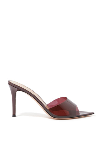 Gianvito Rossi Kırmızı Plexi ve Süet Mules
