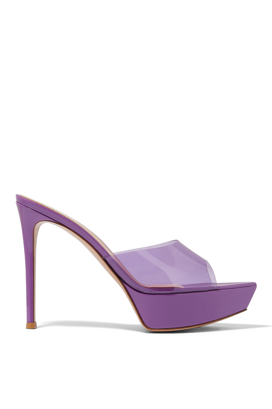 Betty 85 Plexi Platform Topuklu Terlik - Açık/Lavanta Moru