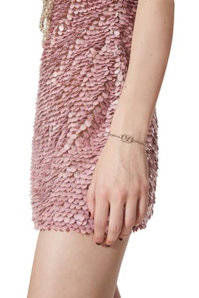 VLogo İmza Strass Bilezik - Metal & Swarovski® Kristalleri