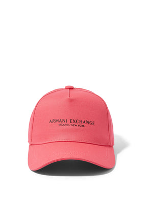 Armani Exchange Logo Beyzbol Şapka - Orta Pembe