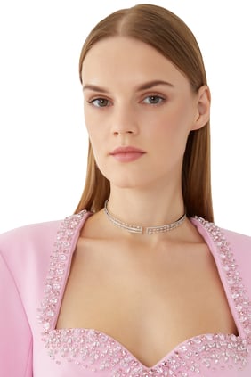 Avenues Choker, 18K Beyaz Altın Pırlanta Kolye
