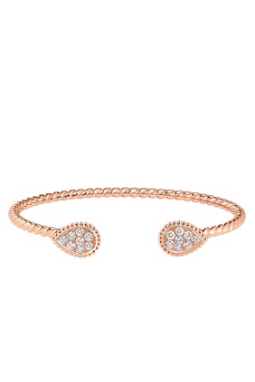 Serpent Bohème İkili S Motifli Bilezik, 18K Pembe Altın & Elmas - Pembe Altın
