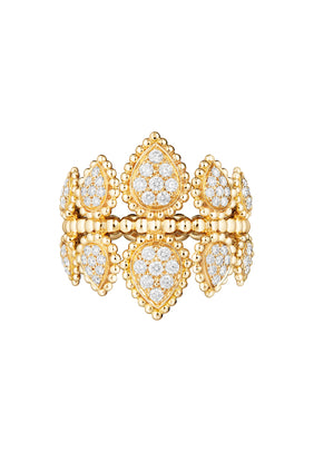 Serpent Boheme Çoklu Motif Yüzük, 18 Ayar Sarı Altın & Elmas