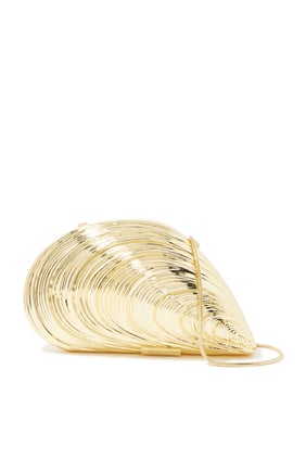 Bridget Metal Kabuk Clutch - Altın