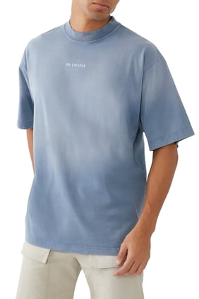Balenciaga Logo Baskılı T-Shirt - Şıklığı Yakalayın