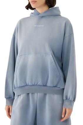 Unisex Solgun Logo Kapüşonlu Sweatshirt