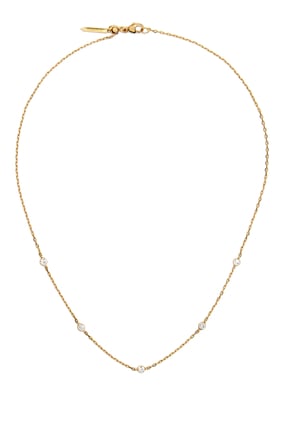 Parlak Yuvarlak Choker, 18k Sarı Altın & Elmas