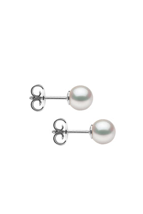 Klasik 6mm Altın ve İnci Küpe