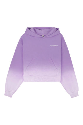Şık Serif Logo Kısa Kapüşonlu Sweatshirt