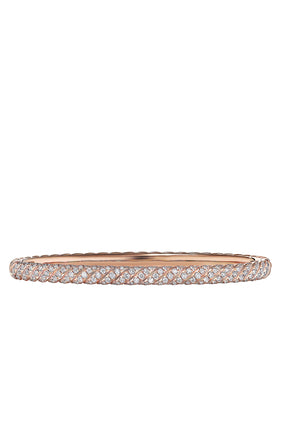 Daha Parlak Günlük Kullanım için 18K Pembe Altın ve Pırlanta Bilezik