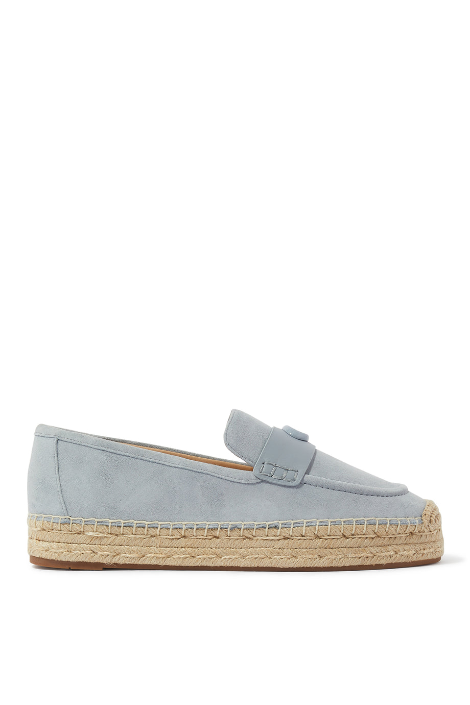Camilla Monogram Süet Espadril - Gri