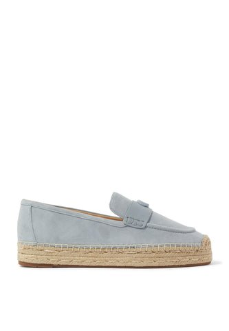 Camilla Monogram Süet Espadril - Gri