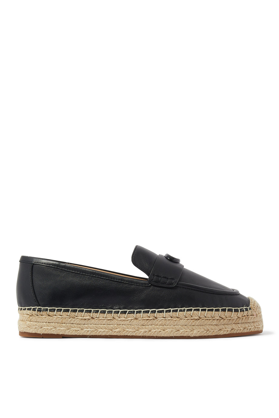 Camilla Deri Espadril - Siyah