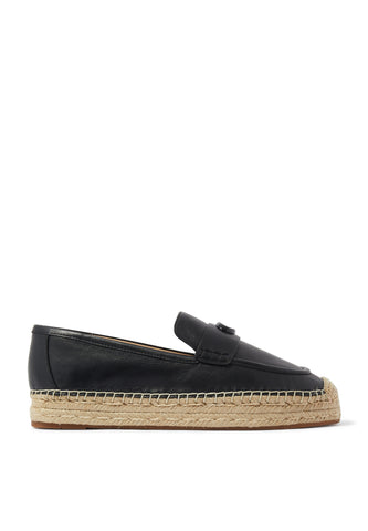 Camilla Deri Espadril - Siyah