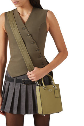 Derin Yeşil Deri Tote Çanta 16