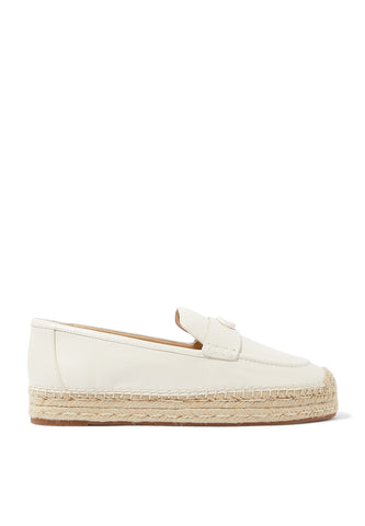 Camilla Deri Espadril - Beyaz