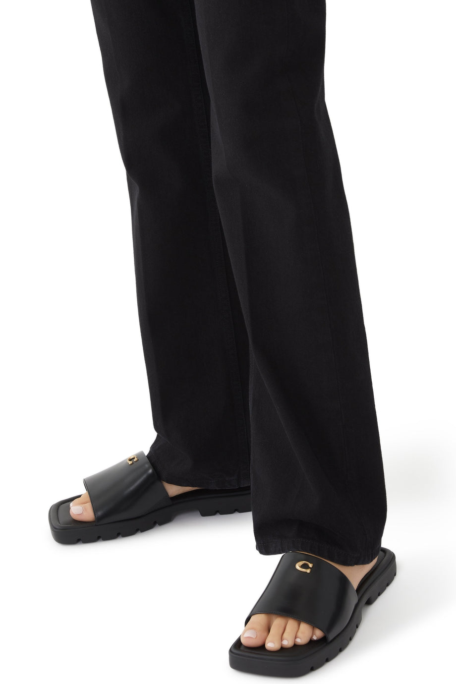 Floransa Deri Sandalet - Siyah