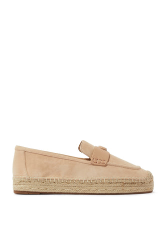Camilla Monogram Süet Espadril - Bej